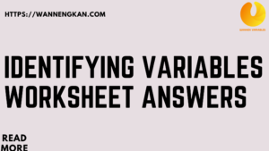 Identifying variables worksheet answers