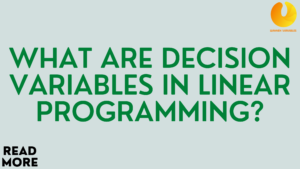 Decision variables in linear programming